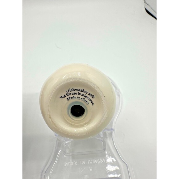 St. Nicholas Square Snowman Salt & Pepper Shakers on Sled “Button Up” Set - Picture 9 of 9